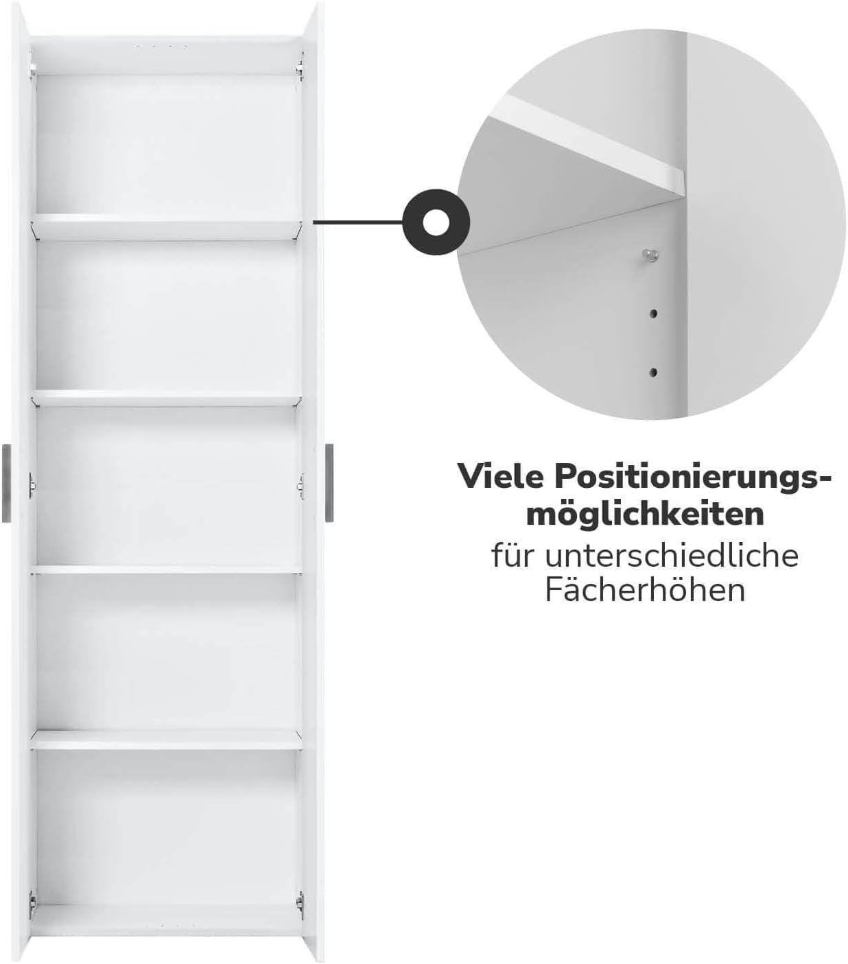 2er-Set Einlegeböden für Schränke, 2er-Set Weiß
