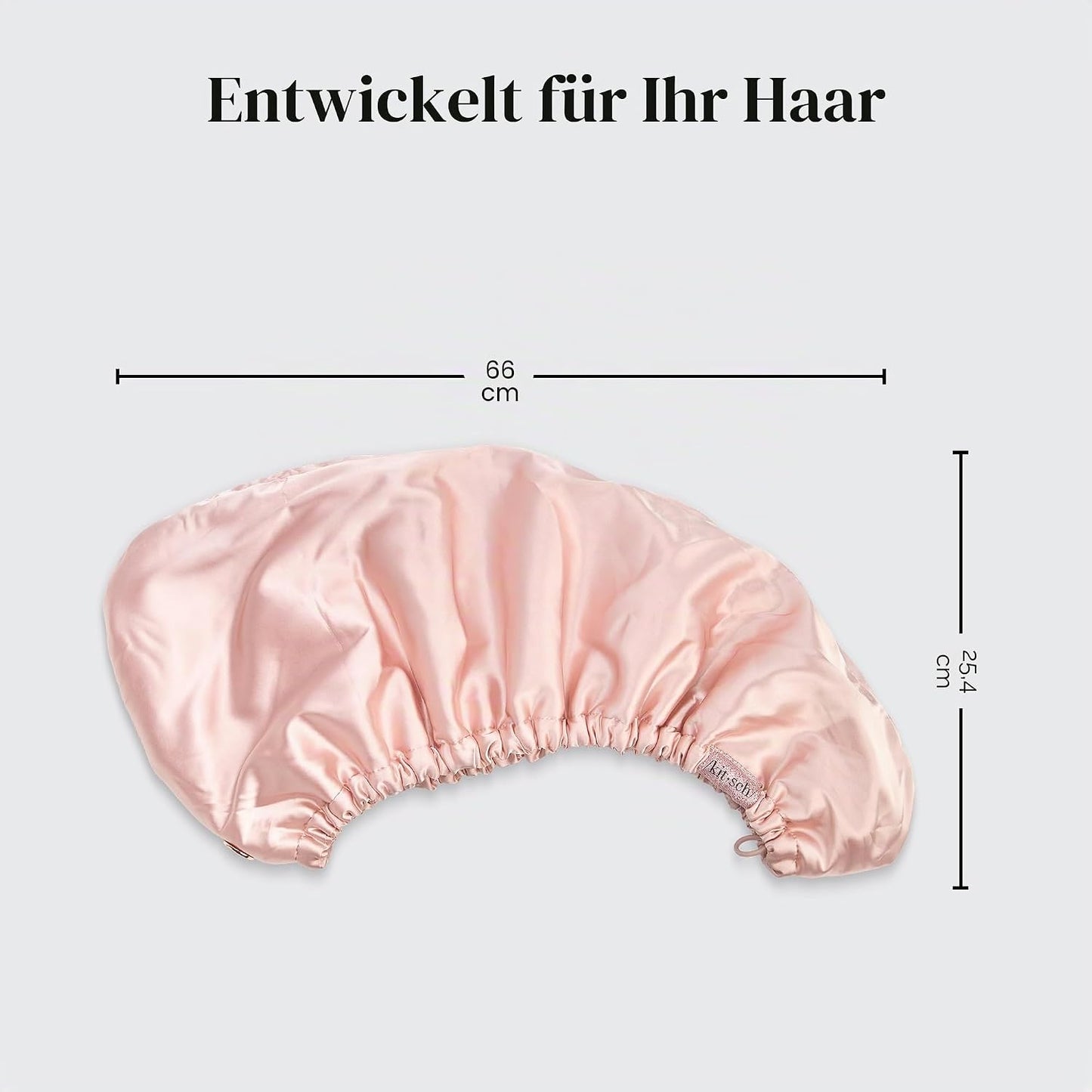 Satin Mikrofaser-Haarhandtuch, Blush