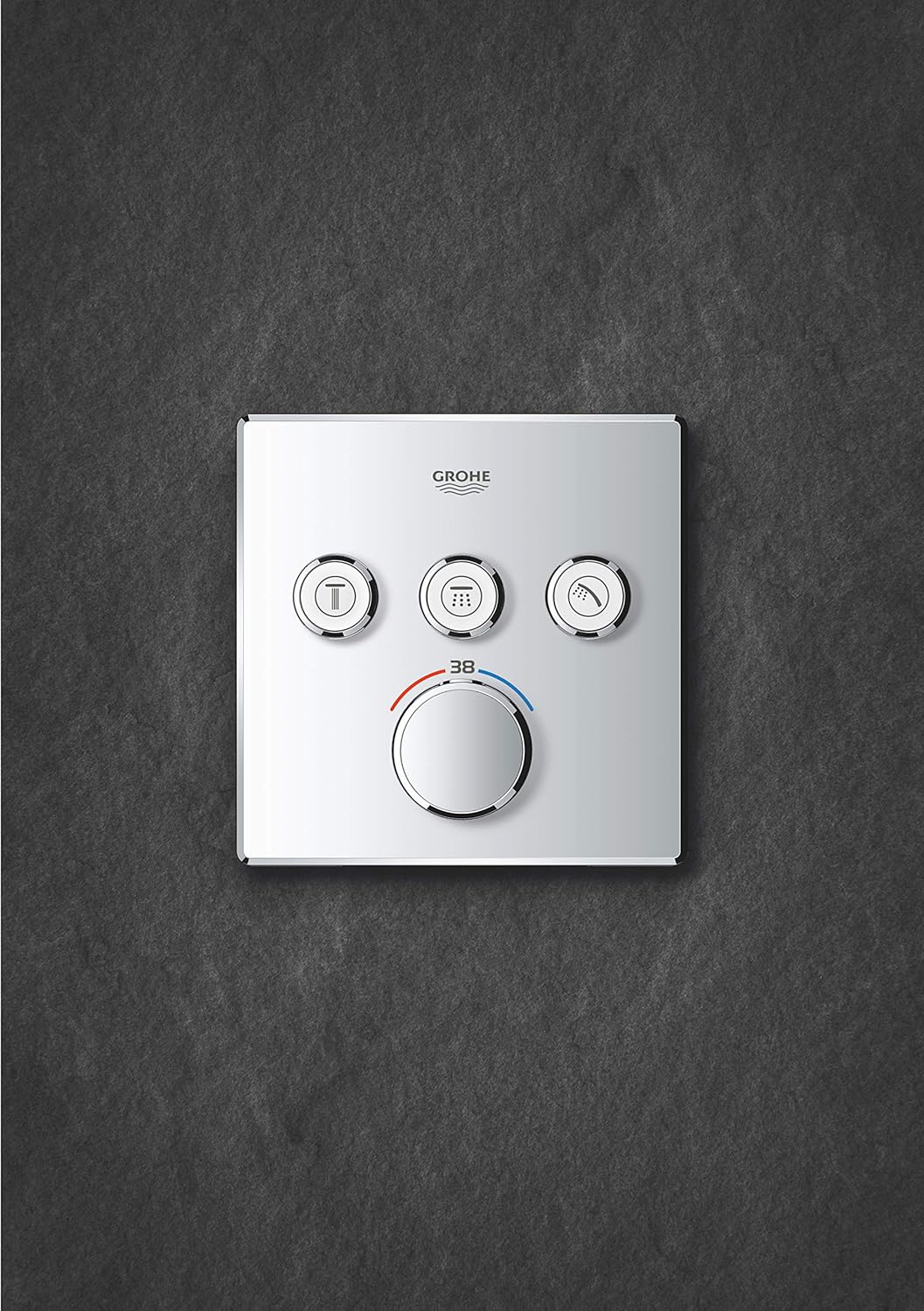 Grohtherm SmartControl 29126000, Chrom, eckig, 3 Absperrventile