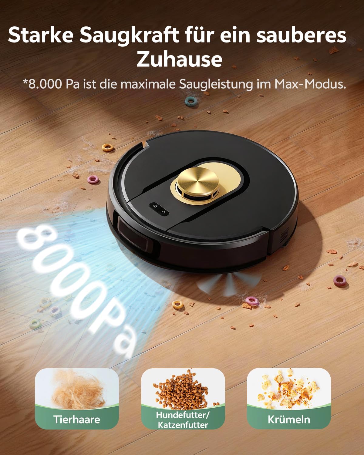 Saugroboter mit Wischfunktion, Gold S