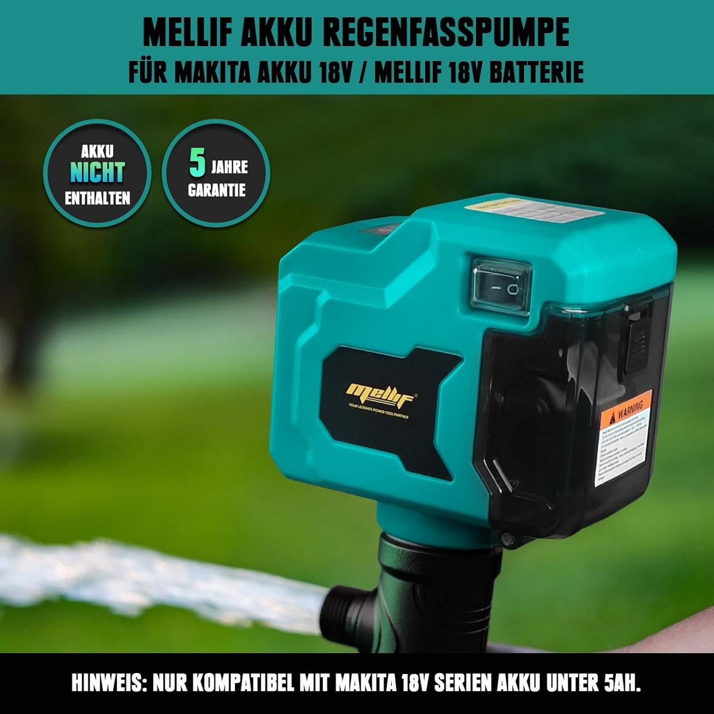 Akku-Regenfasspumpe
