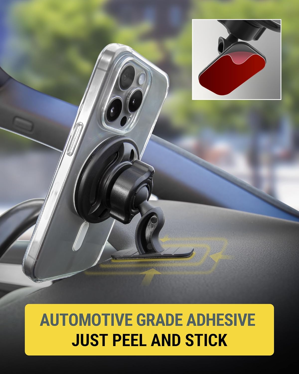 MagicMount MagSafe Handyhalterung für Auto, Armaturenbrett/Entlüftung Schwarz