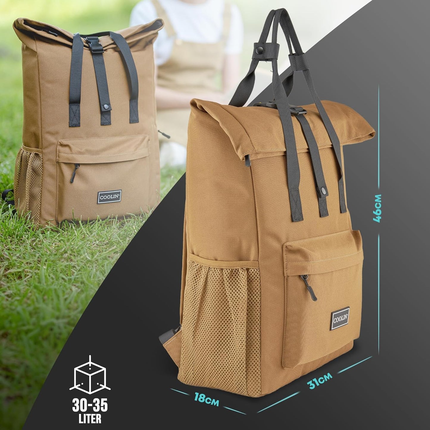 Kühlrucksack, Braun