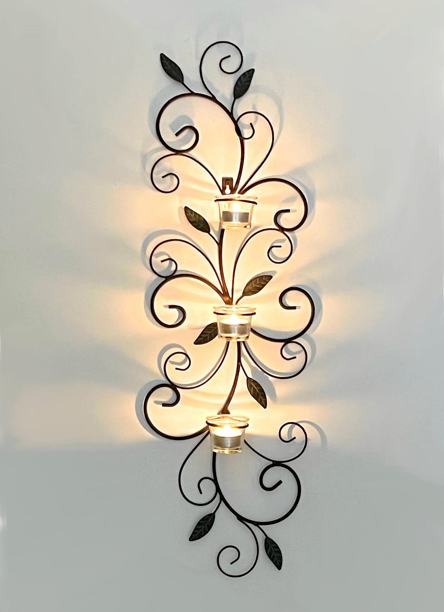 Teelichthalter Blätter im Vintage-Design