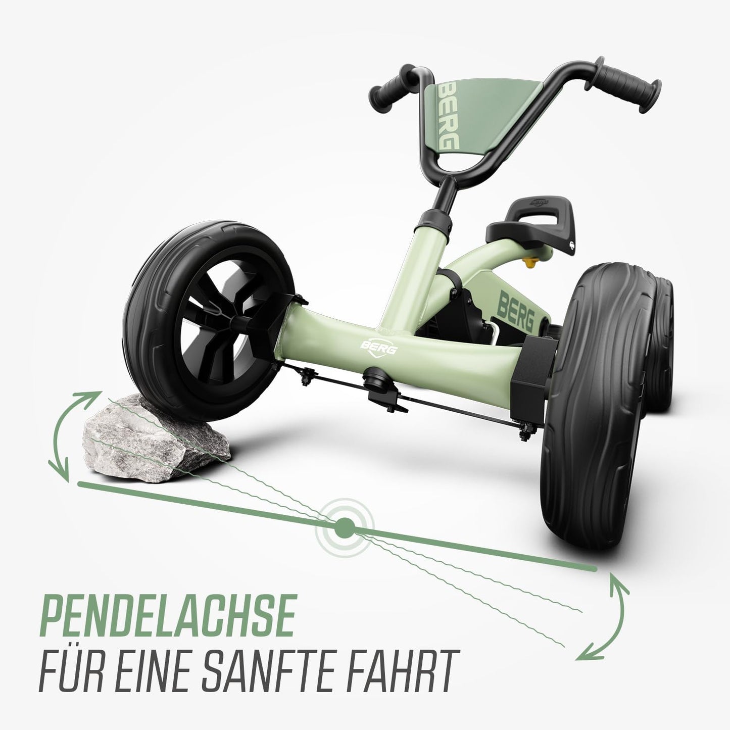 Kinder-Go-Kart Buzzy mit verstellbarem Lenker und Sitz, Green