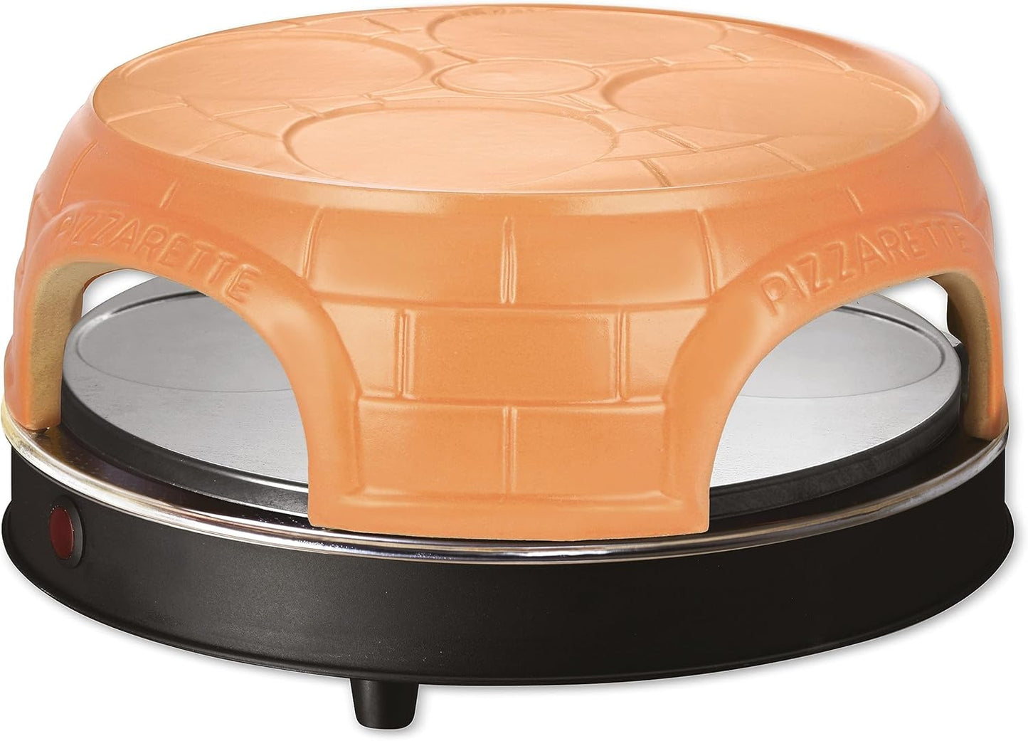 Pizzarette mit Terracotta-Haube für 4 Personen, für bis zu 4 Personen