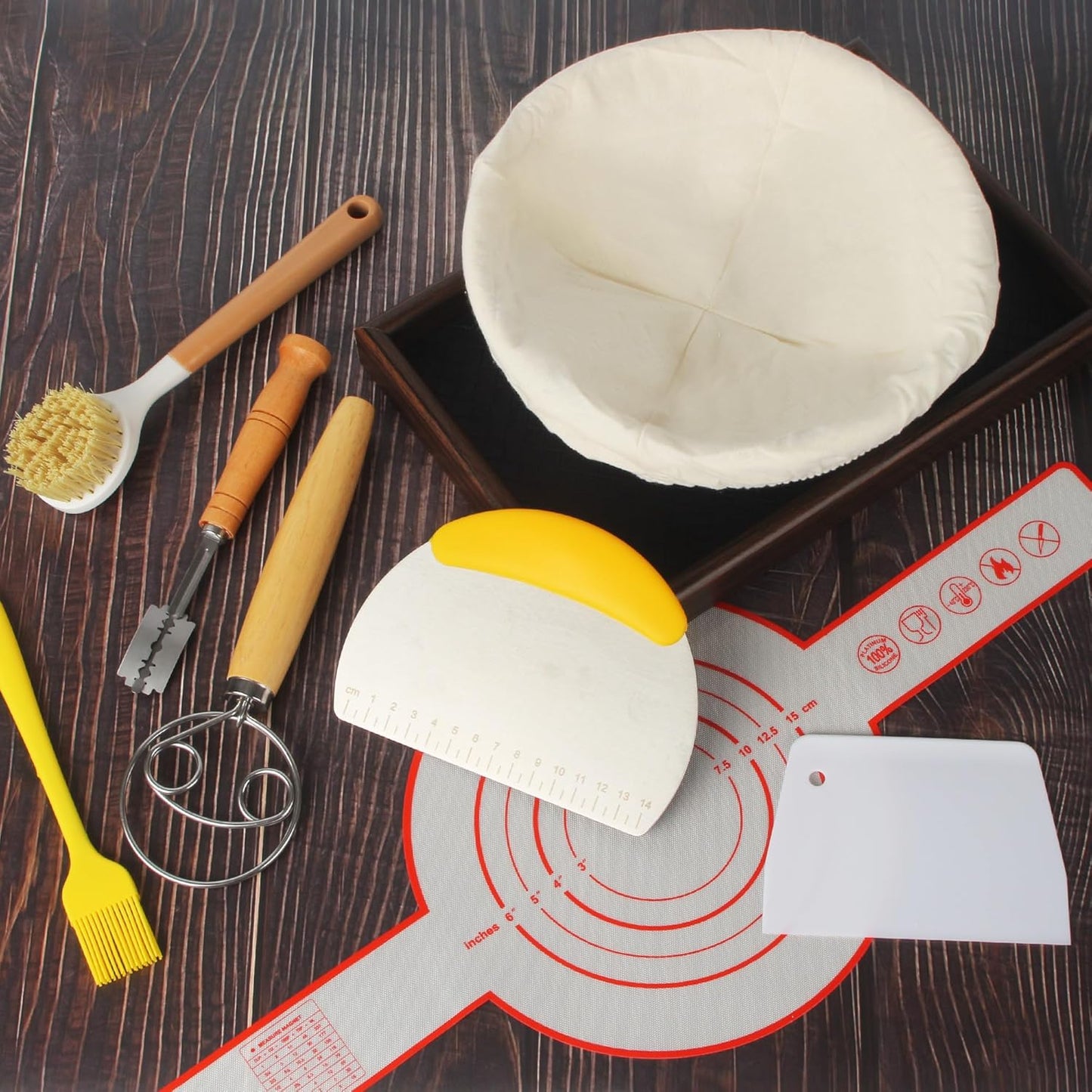 Brotback-Set mit Gärkorb, 23cm Rund