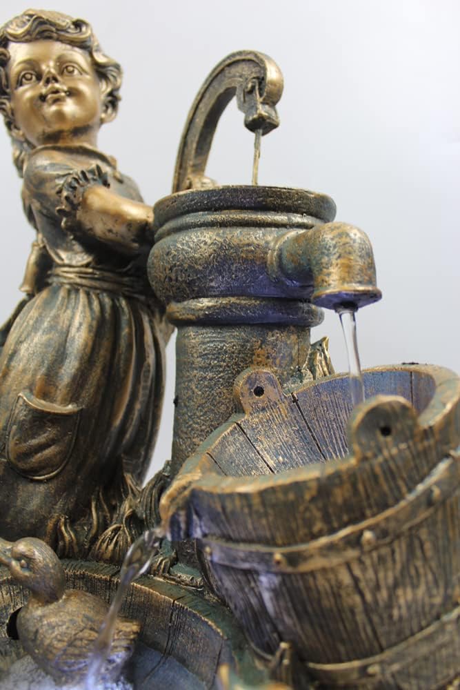 Gartenbrunnen Heidi mit Gänse Wasserspiel