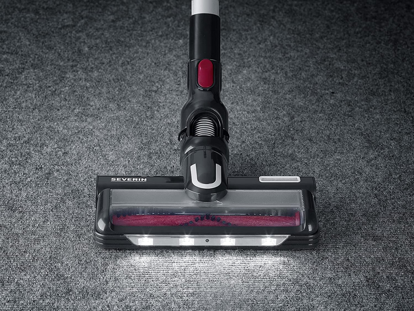 HV 7168, Stielstaubsauger, Schwarz, Rot, Silber