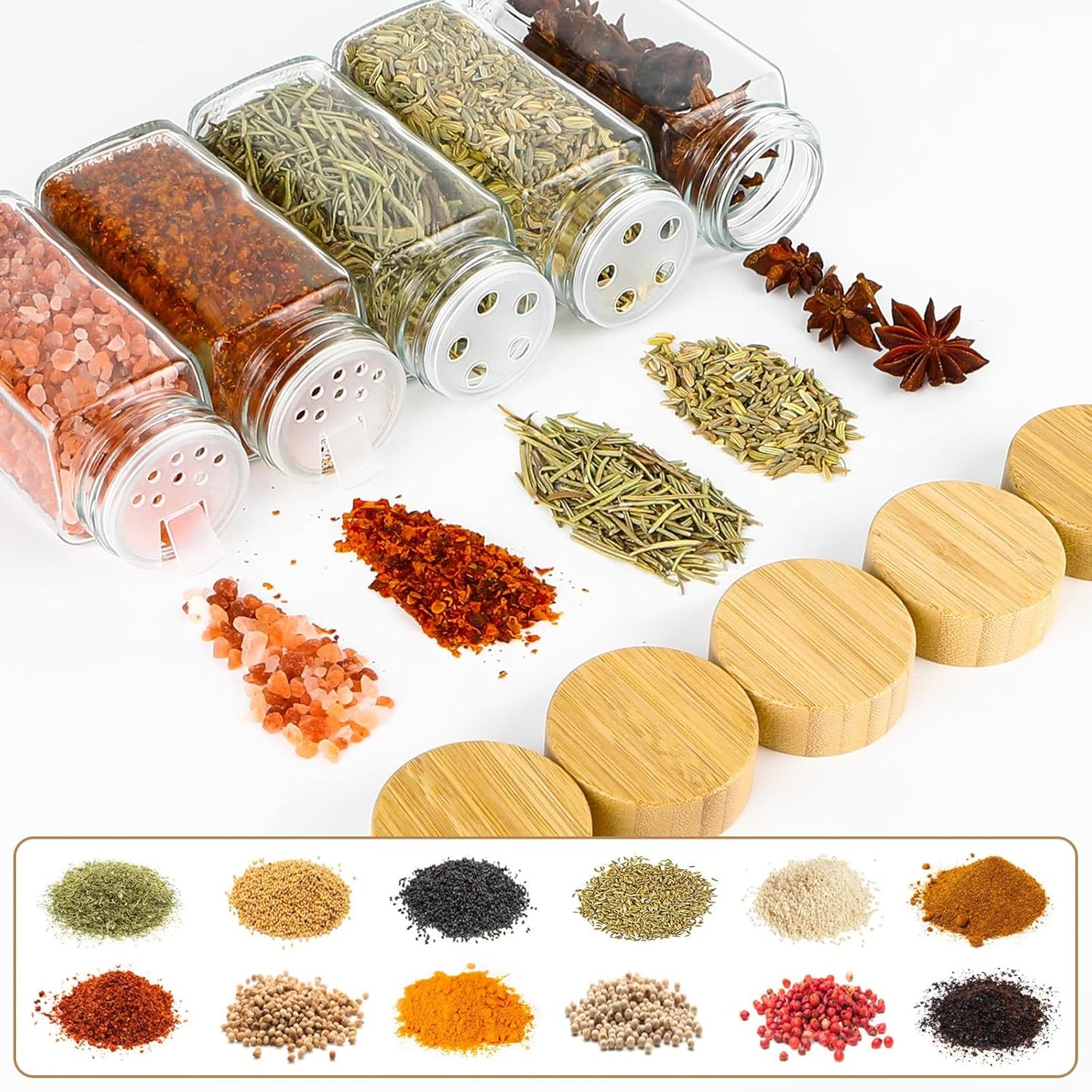 24-teiliges Gewürzgläser Set