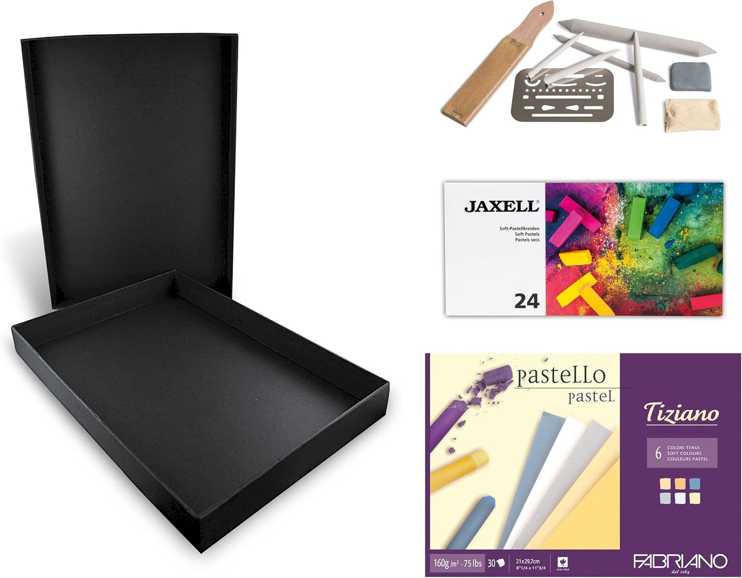 Pastelli - Pastellfarbenset mit 24 Soft-Pastellkreiden, Zeichenset Pastelli