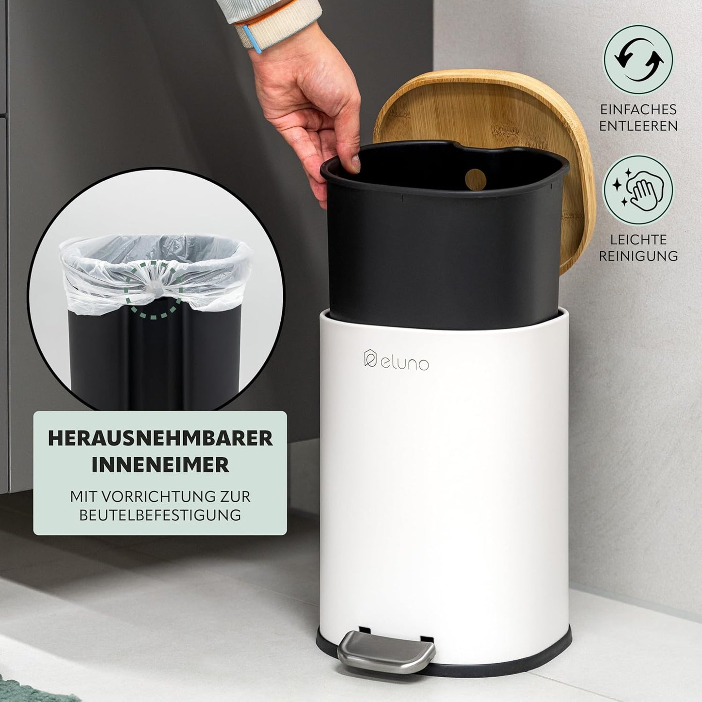 2-teiliges Badezimmer-Set Framura, Weiss