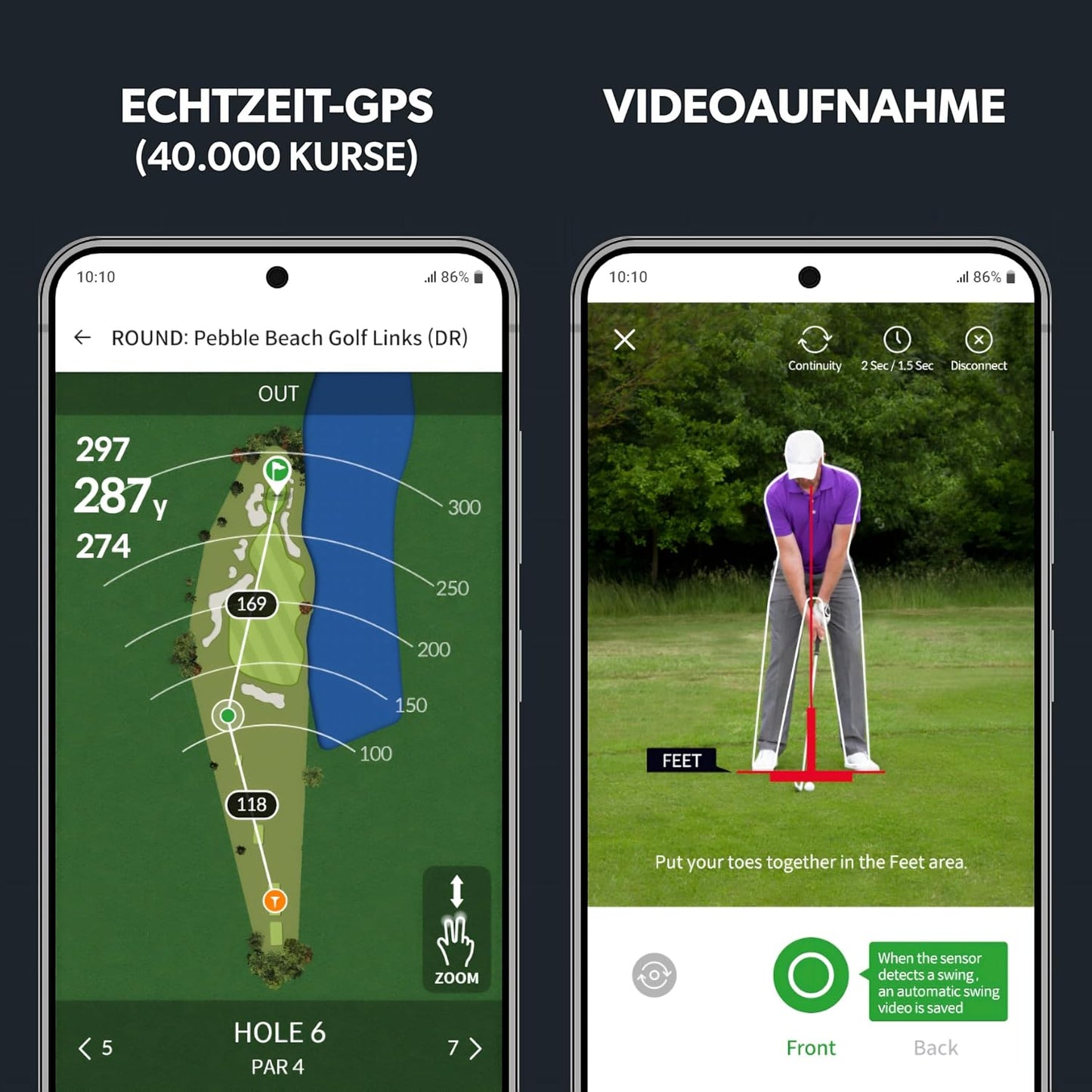 SLX Hybrid Mini Golf-Launch-Monitor mit App-Unterstützung
