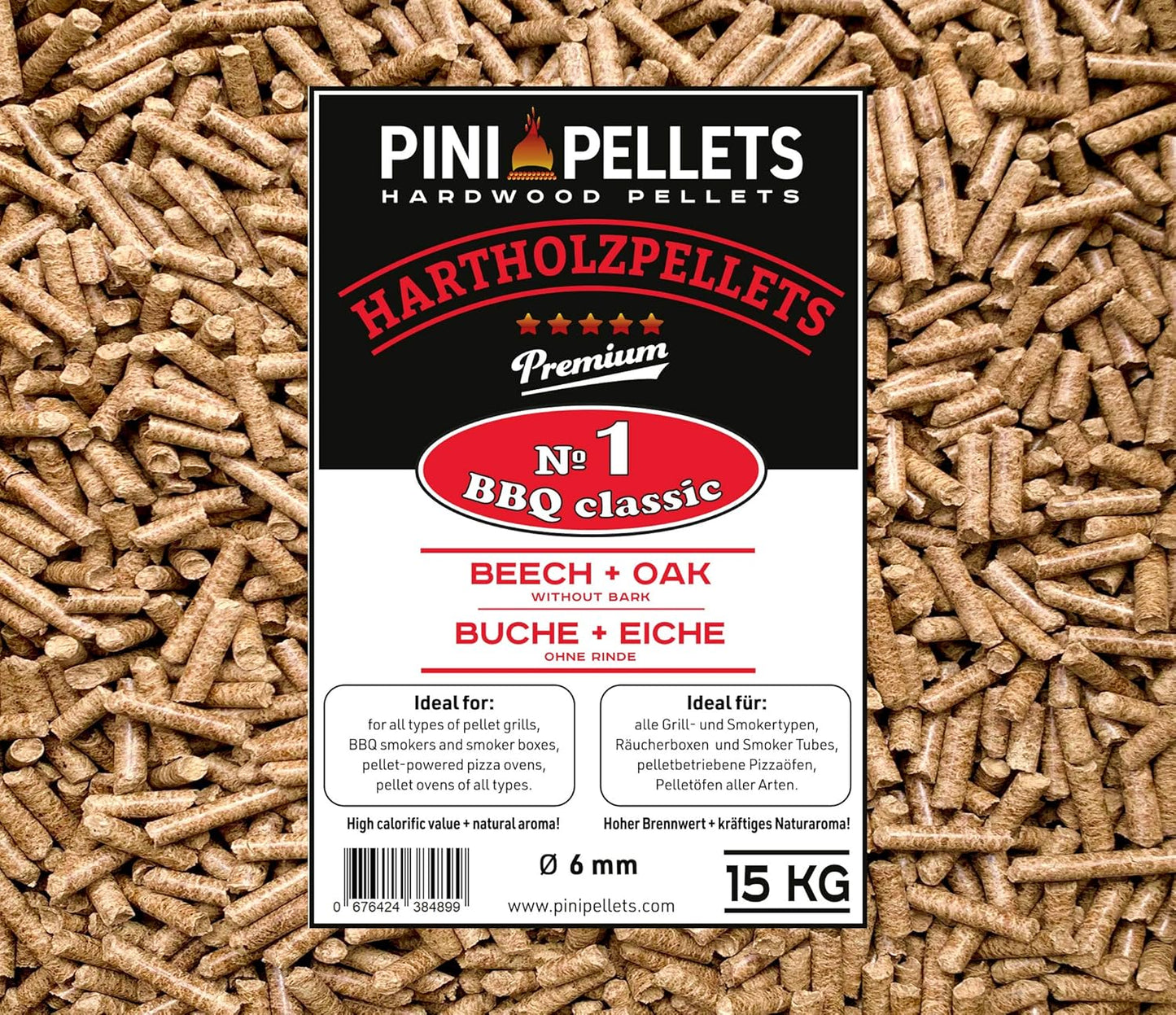 Hartholz Grillpellets BBQ Klassik 15 kg