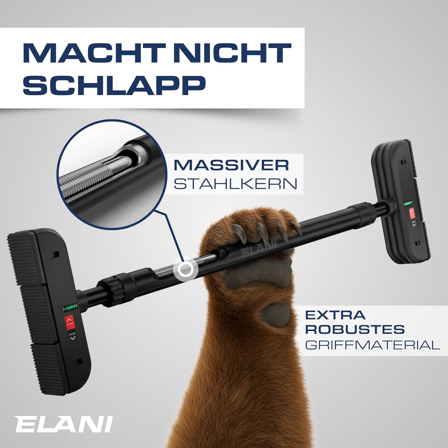 Klimmzugstange für Türrahmen, Schwarz