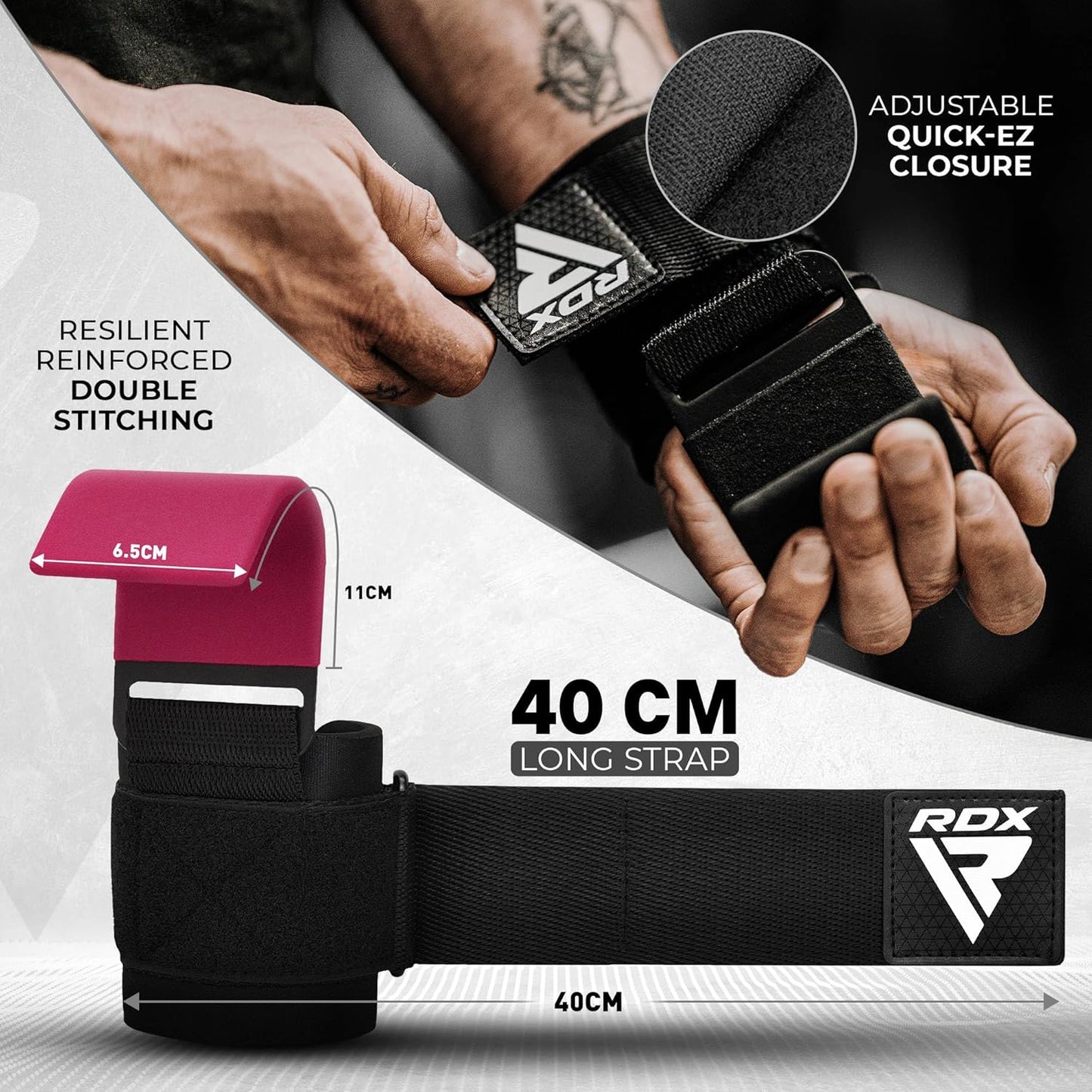 Zughilfen mit Haken für Krafttraining, Rosa