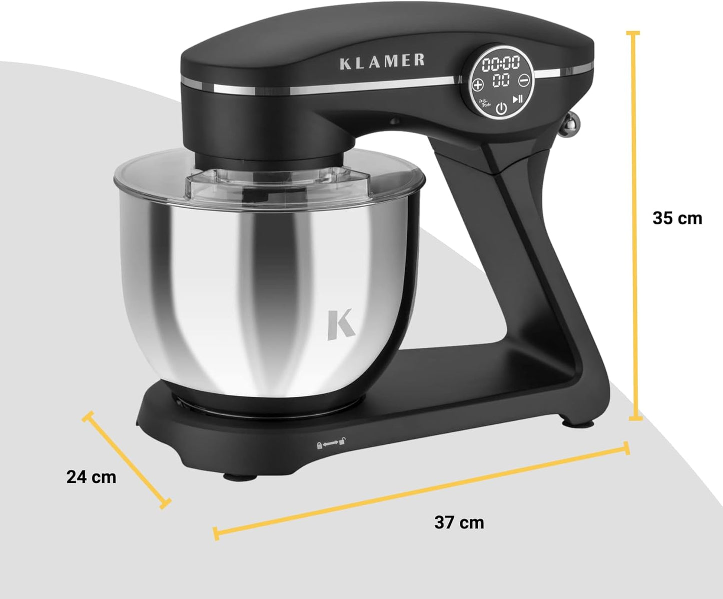 Küchenmaschine mit Planetenrührwerk, Premium Schwarz