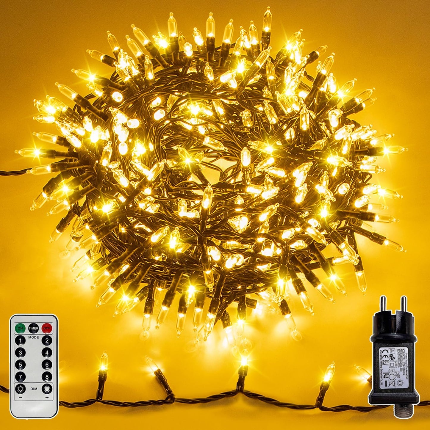 LED-Lichterkette mit Timer (300 LEDs), 300 LED