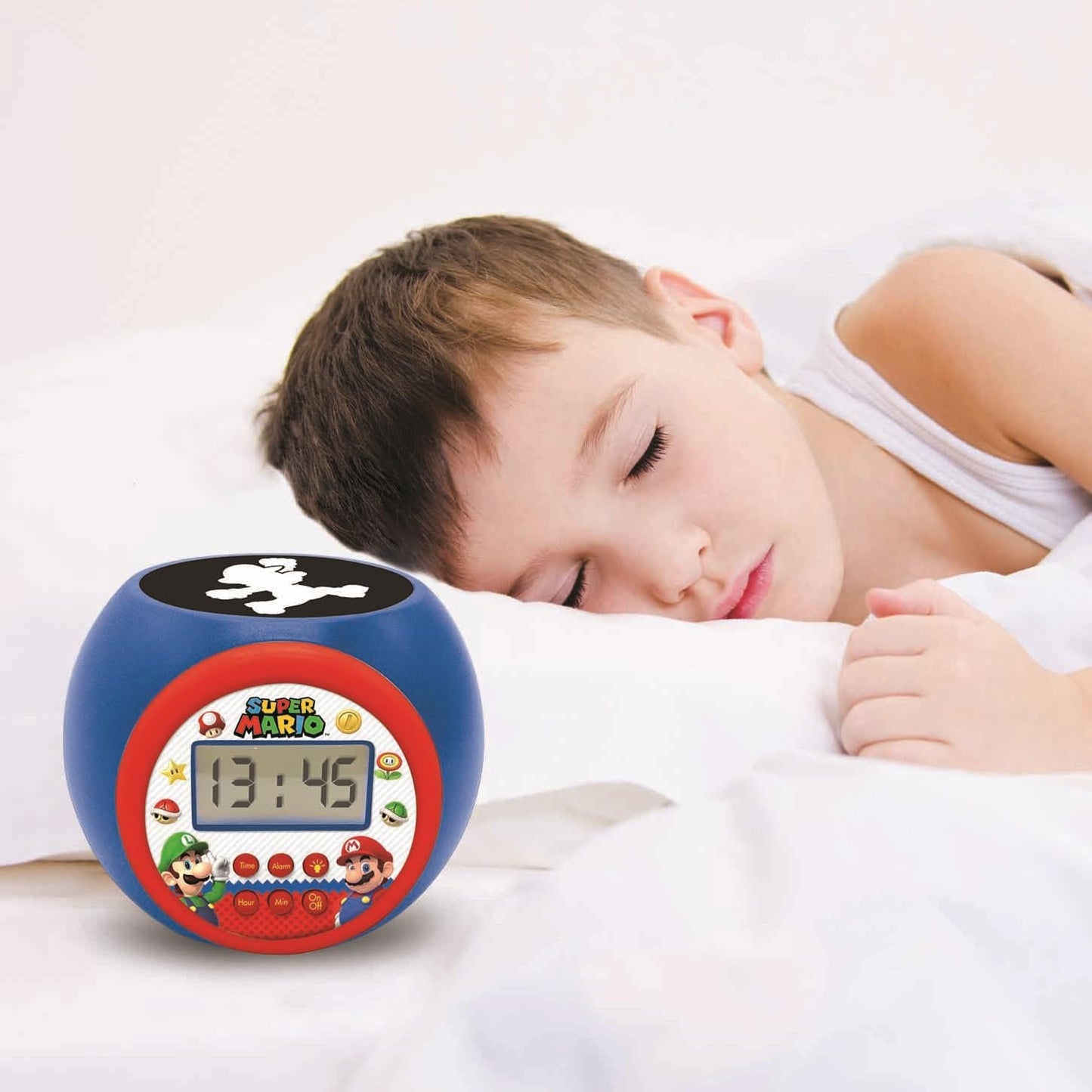 Super Mario Projektorwecker mit Nachtlicht, Super Mario