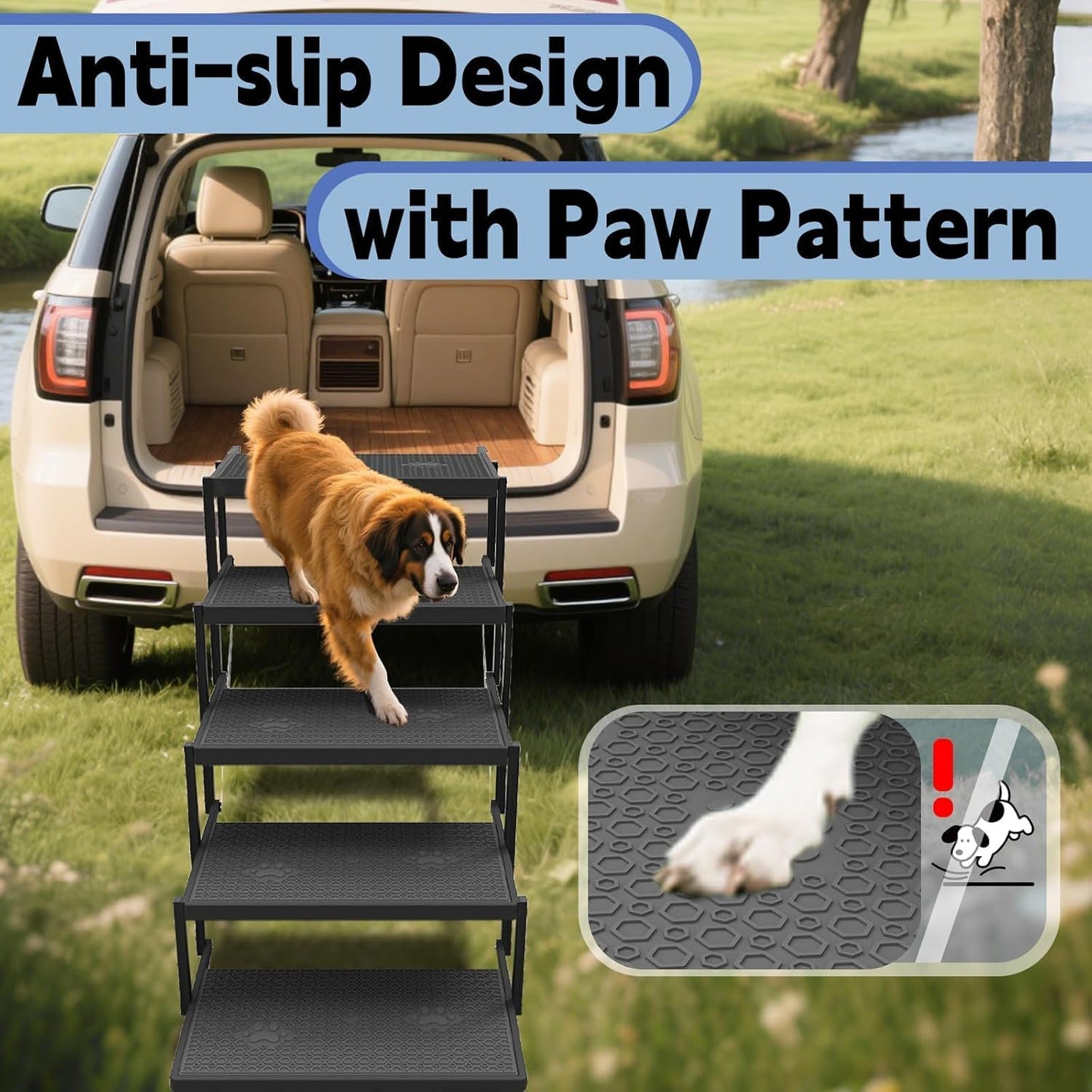 Klappbare Hundetreppe, 5 Steps