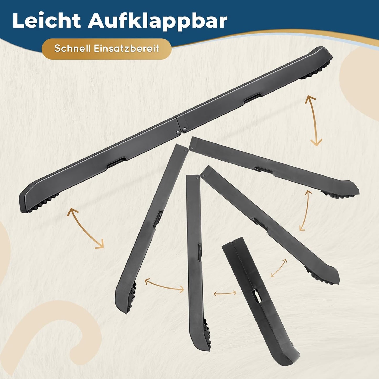 Klappbare Hunderampe für Autos und SUVs, Dark Gray