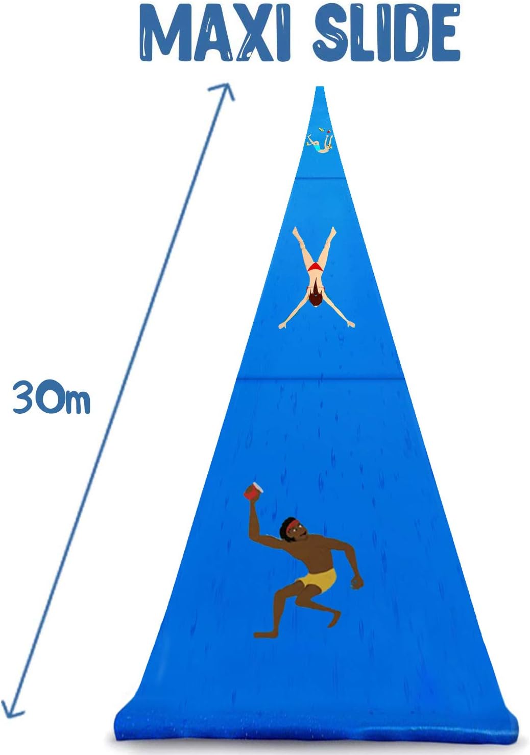 Dreifache Wasserrutschmatte XXXXXL (3x10 Meter), 3 Slip'n Slide