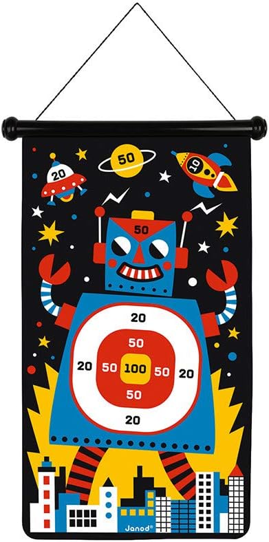 Magnetisches Dartspiel mit Roboter-Motiv, Roboter