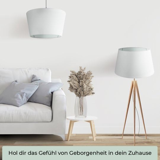 Lampenschirm, 35 cm, Weiss XXL = ØU: 35cm | ØO: 27cm | H: 20cm