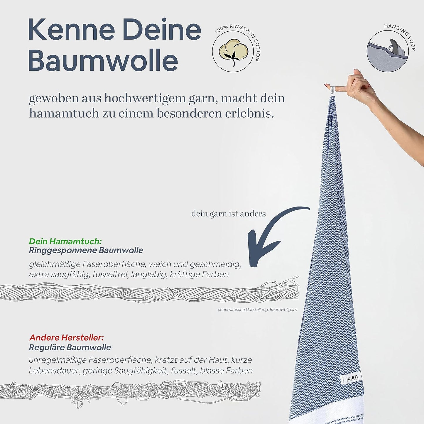 Saunahandtuch 95x200cm aus Baumwolle, Single [95x200] Mint - 200