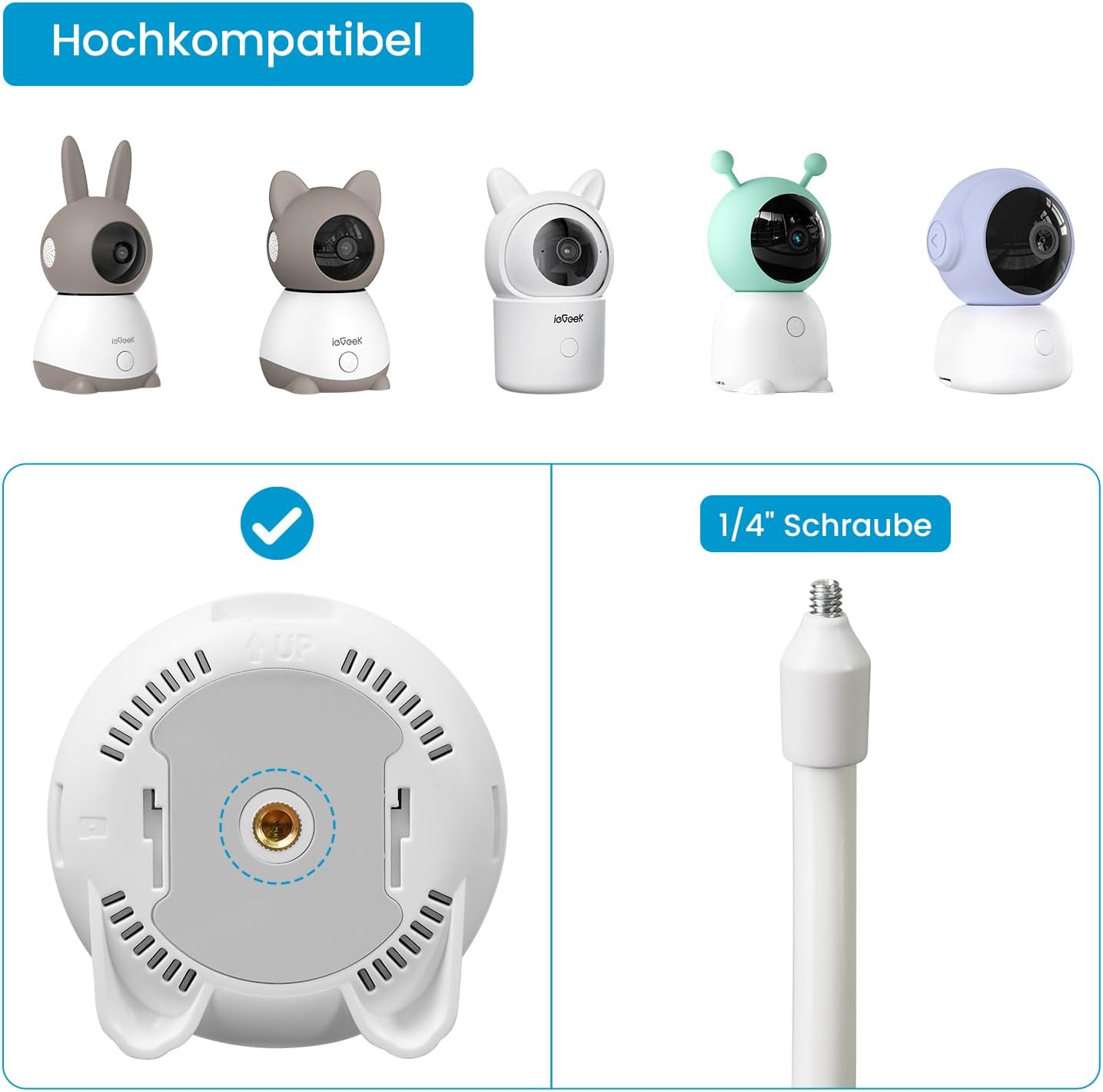 Flexible Babykamera-Halterung für Kinderbetten