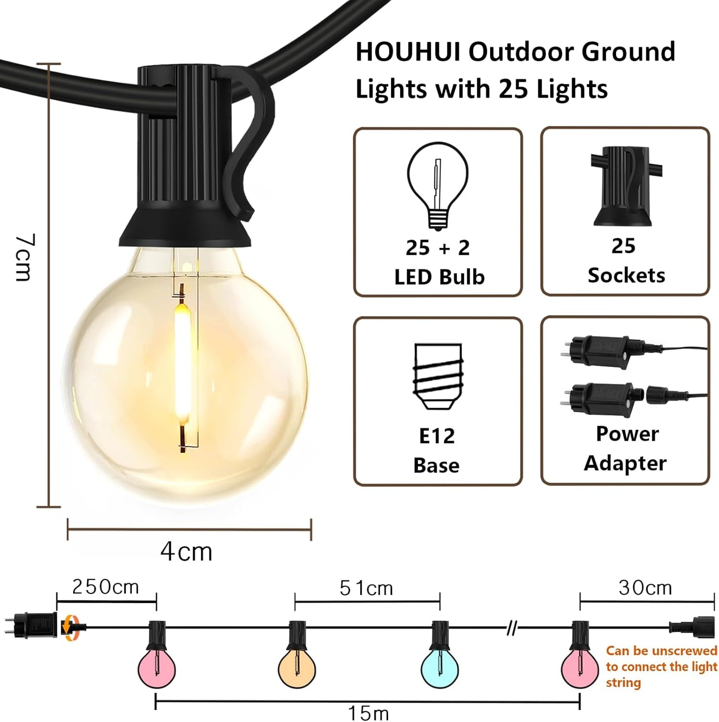 RGBW Outdoor-Lichterkette