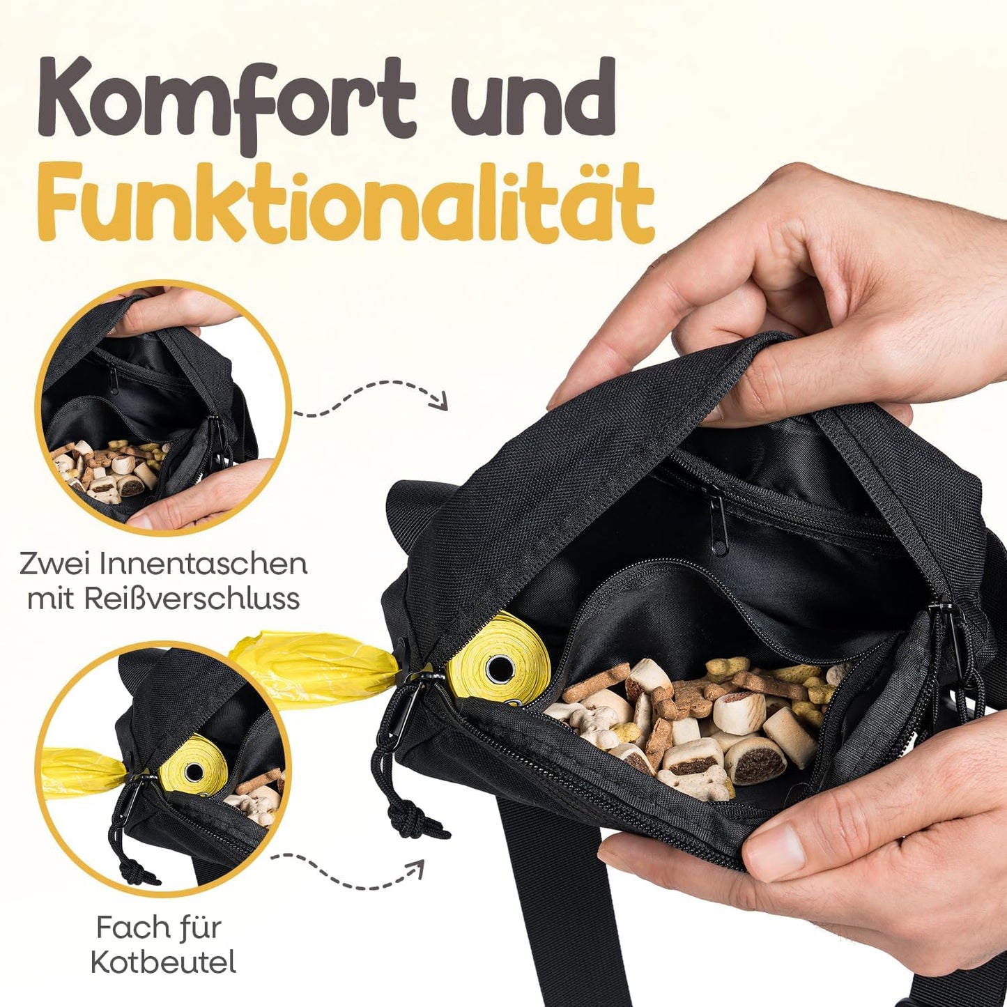 Leckerli Tasche mit Kotbeutelspender