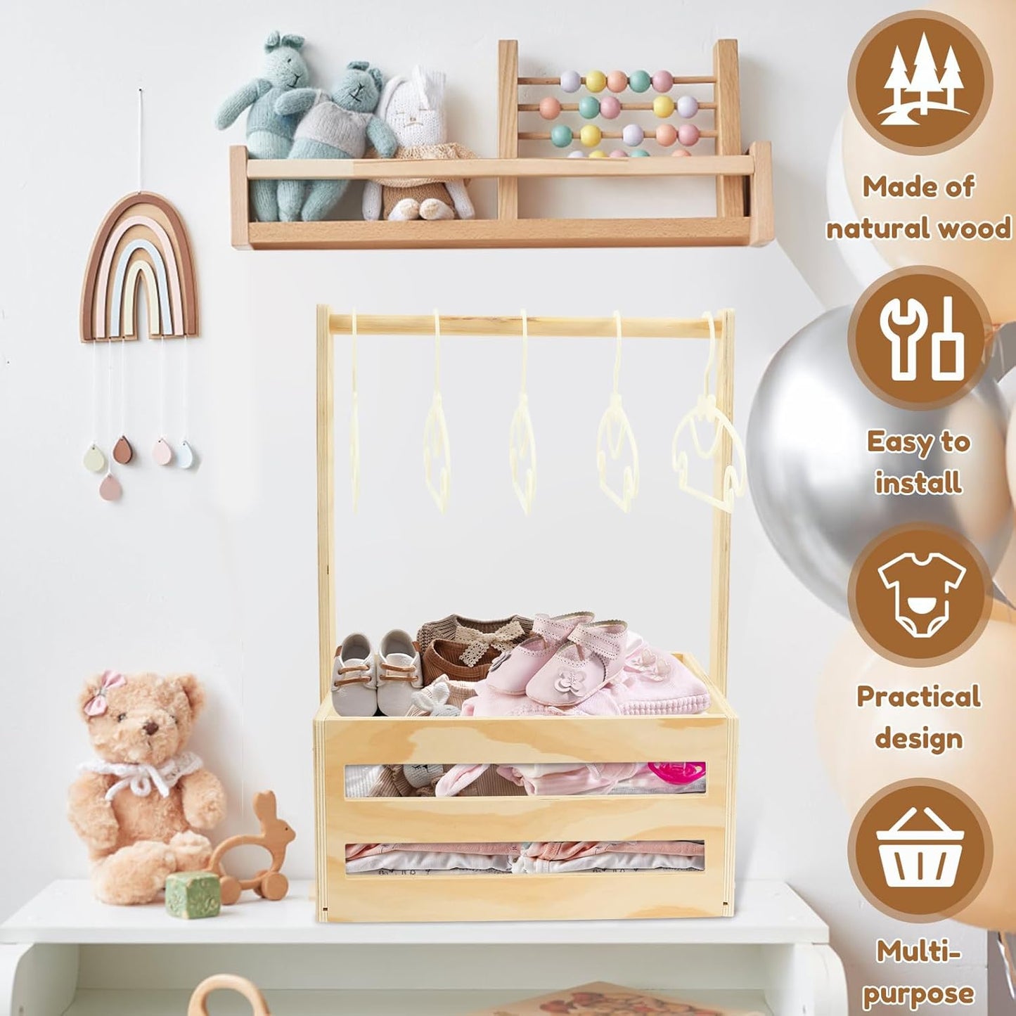 Babygeschenkkorb mit Kleiderstange