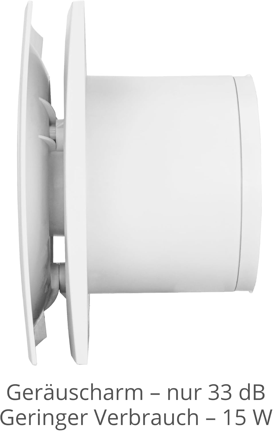 Badlüfter Ring 120 SW mit Doppeltansaugung, 120 mm Standardweiss Matt