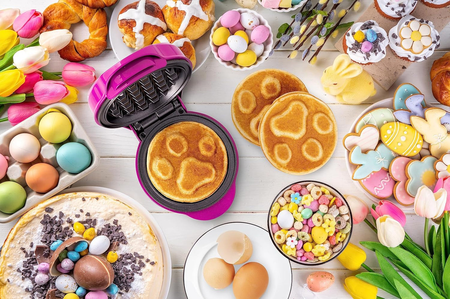 Mini-Waffeleisen im Paw Patrol Design, Rosa