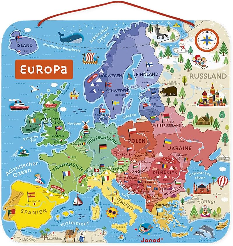 Magnetische Karte Europa, Deutsche