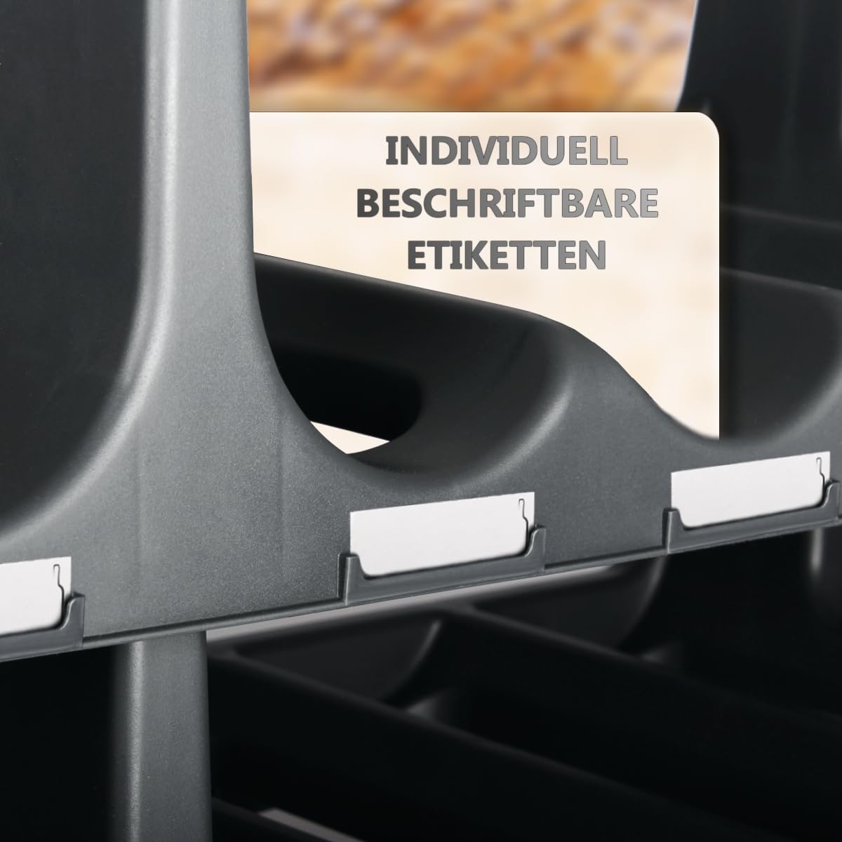 Stapelbares Weinregal für 18 Flaschen, Für 18 Flaschen