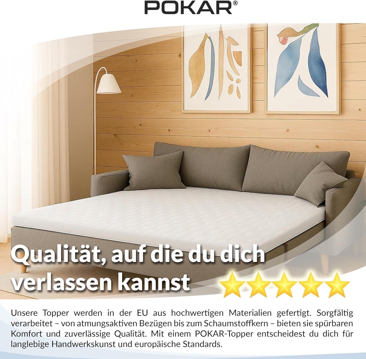 Allergikerfreundlicher Matratzentopper, 80x200