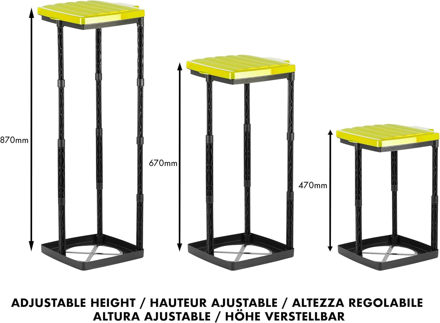 3er-Set Müllsackständer-Set für gelbe Säcke, 3 Stück