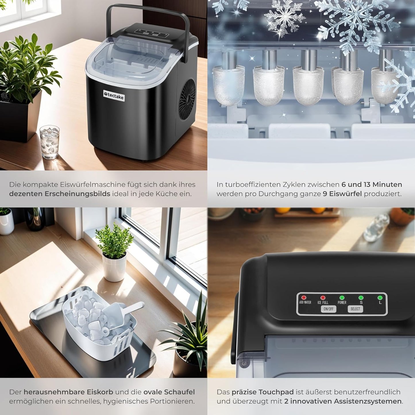 Eiswürfelmaschine Arctic, schwarz