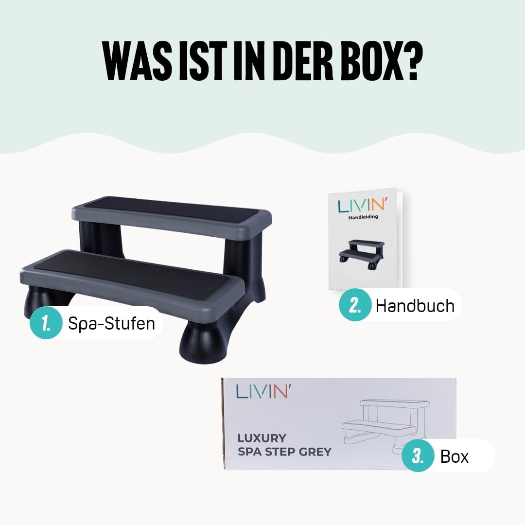 Whirlpool-Standtreppe mit 2 Stufen