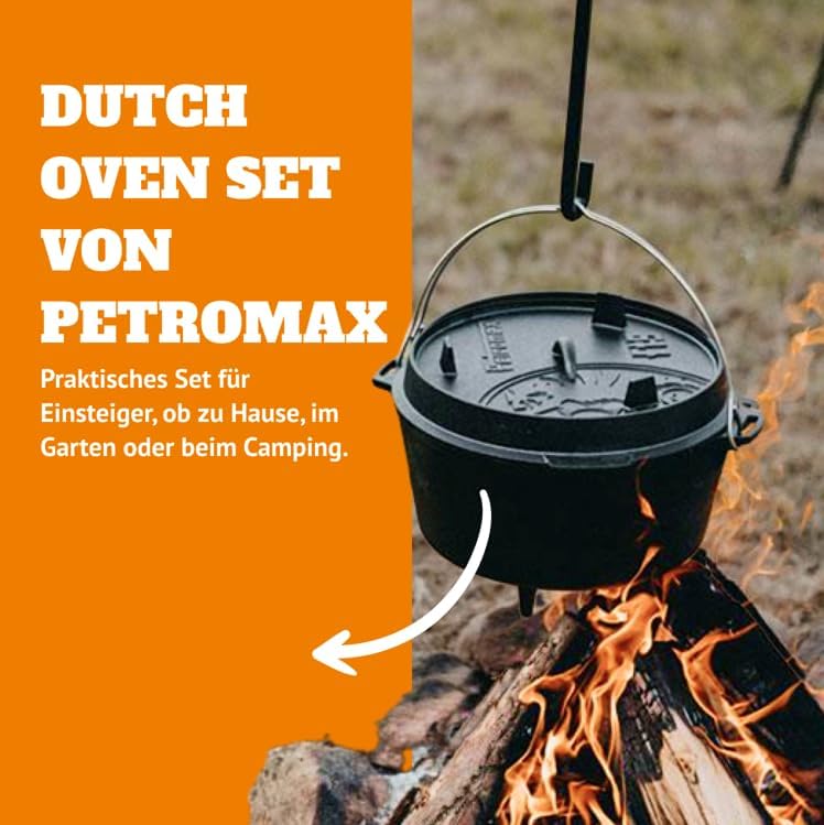 Dutch Oven Set mit Zubehör, 3,5 Liter (mit Standfüssen)