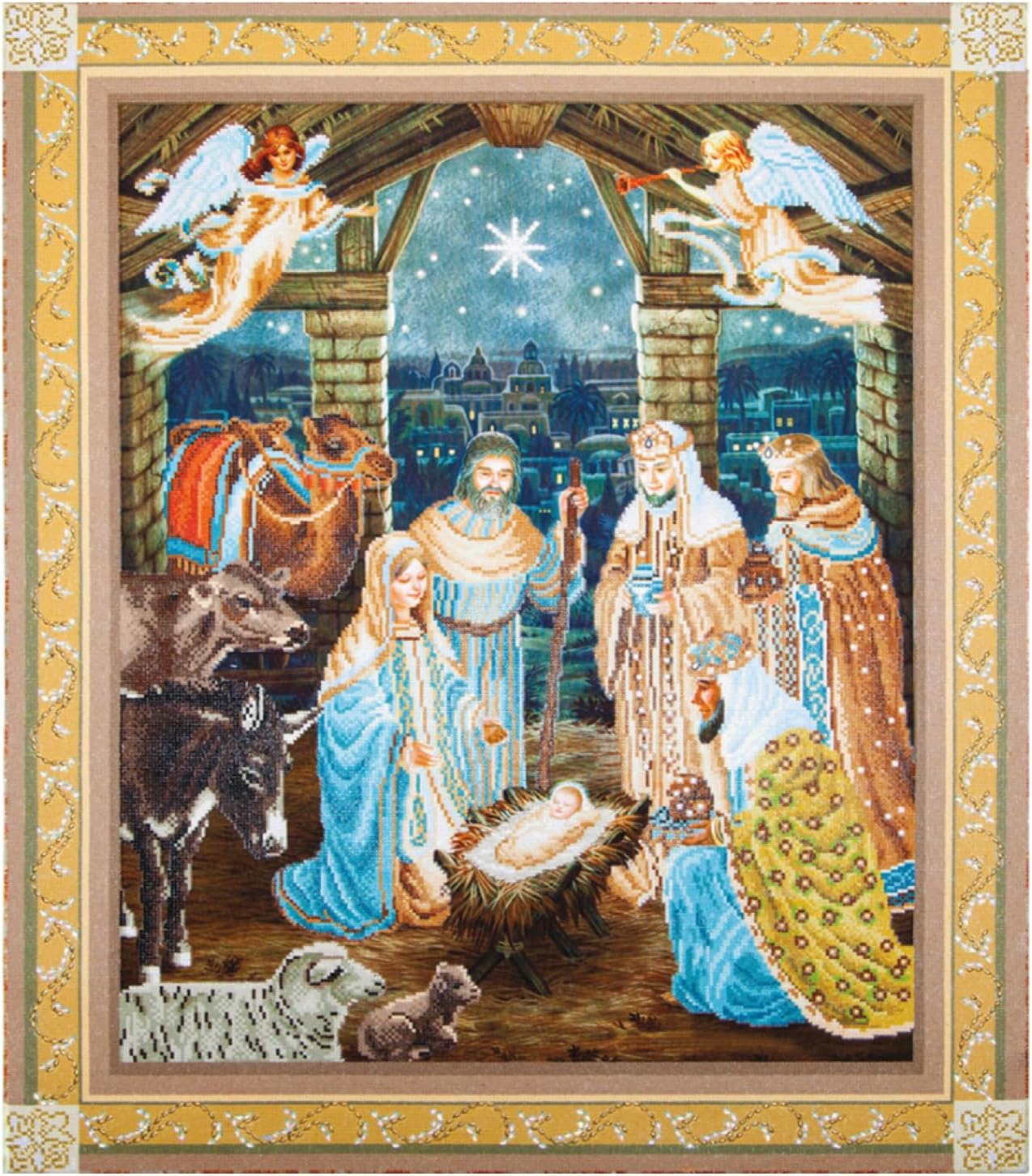 Weihnachtskrippe Diamond Painting 85 x 100 cm, Modern