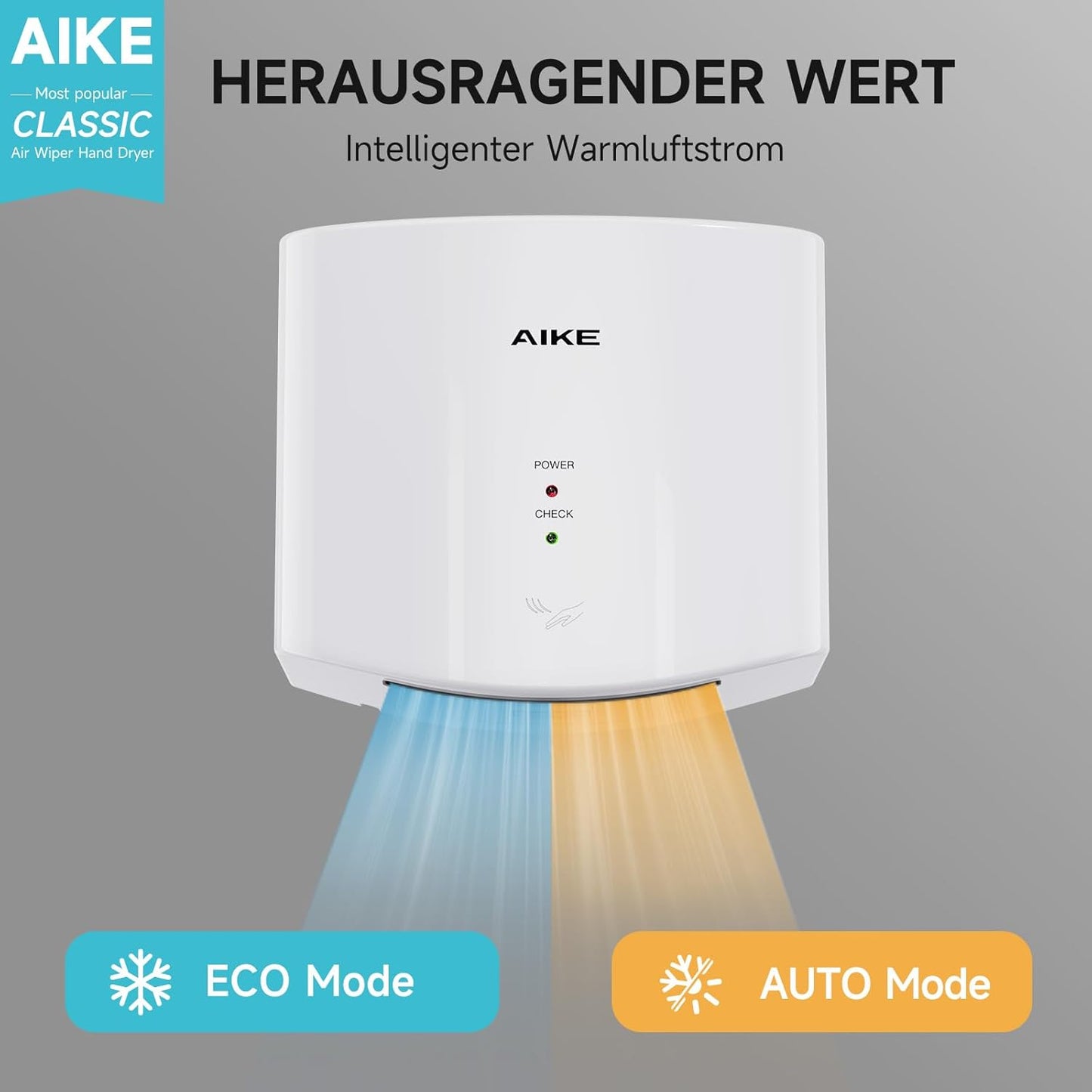 Air Wiper Händetrockner, Weiss
