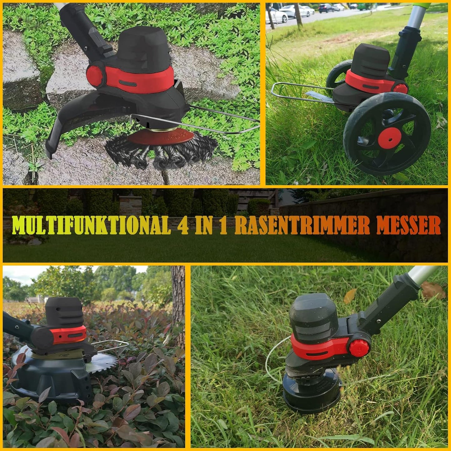 13-teiliges Akku-Rasentrimmer Set