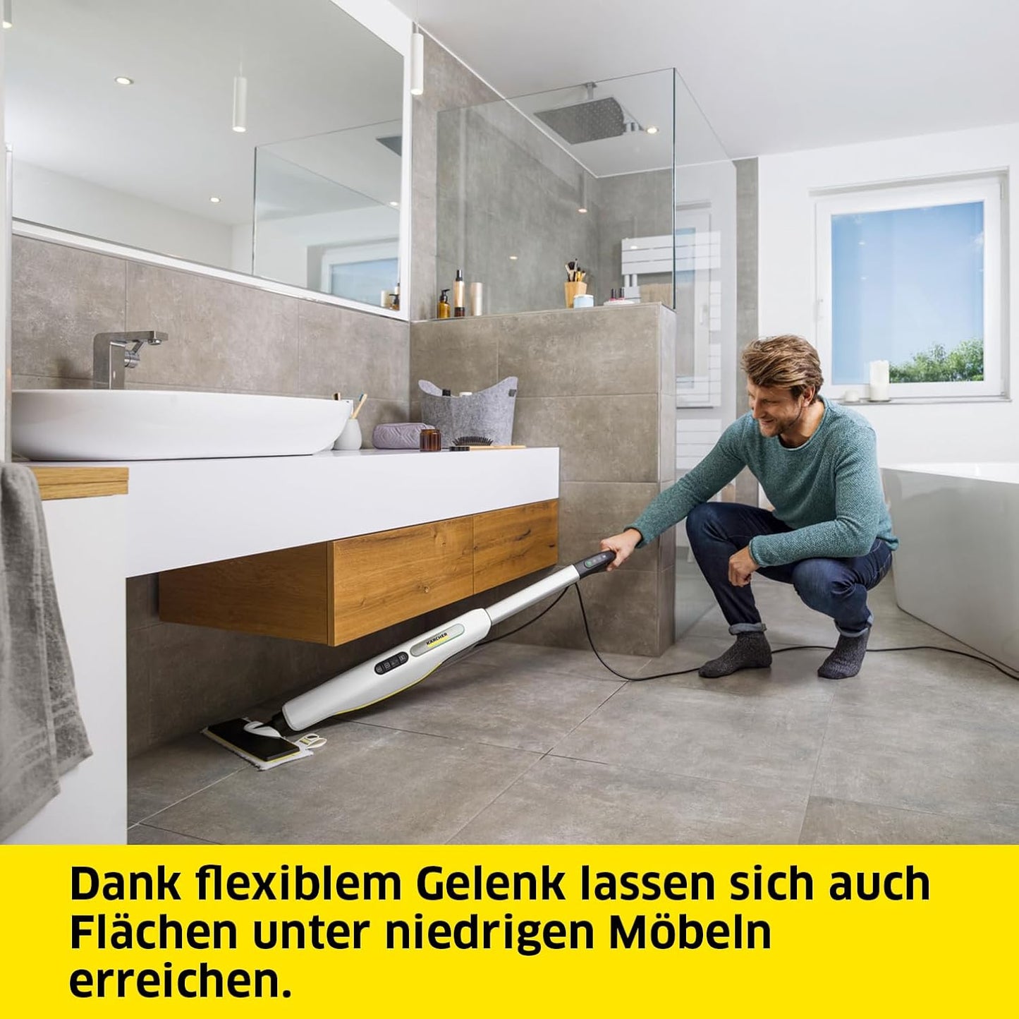 Dampfreiniger SC 3 Upright EasyFix mit Teppichgleiter, 3 Stufen Dampfregulierung