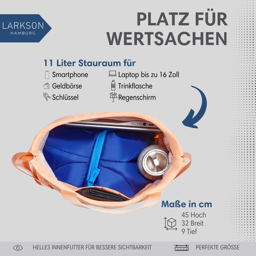 Turnbeutel No 7 mit Aussentasche, Peach