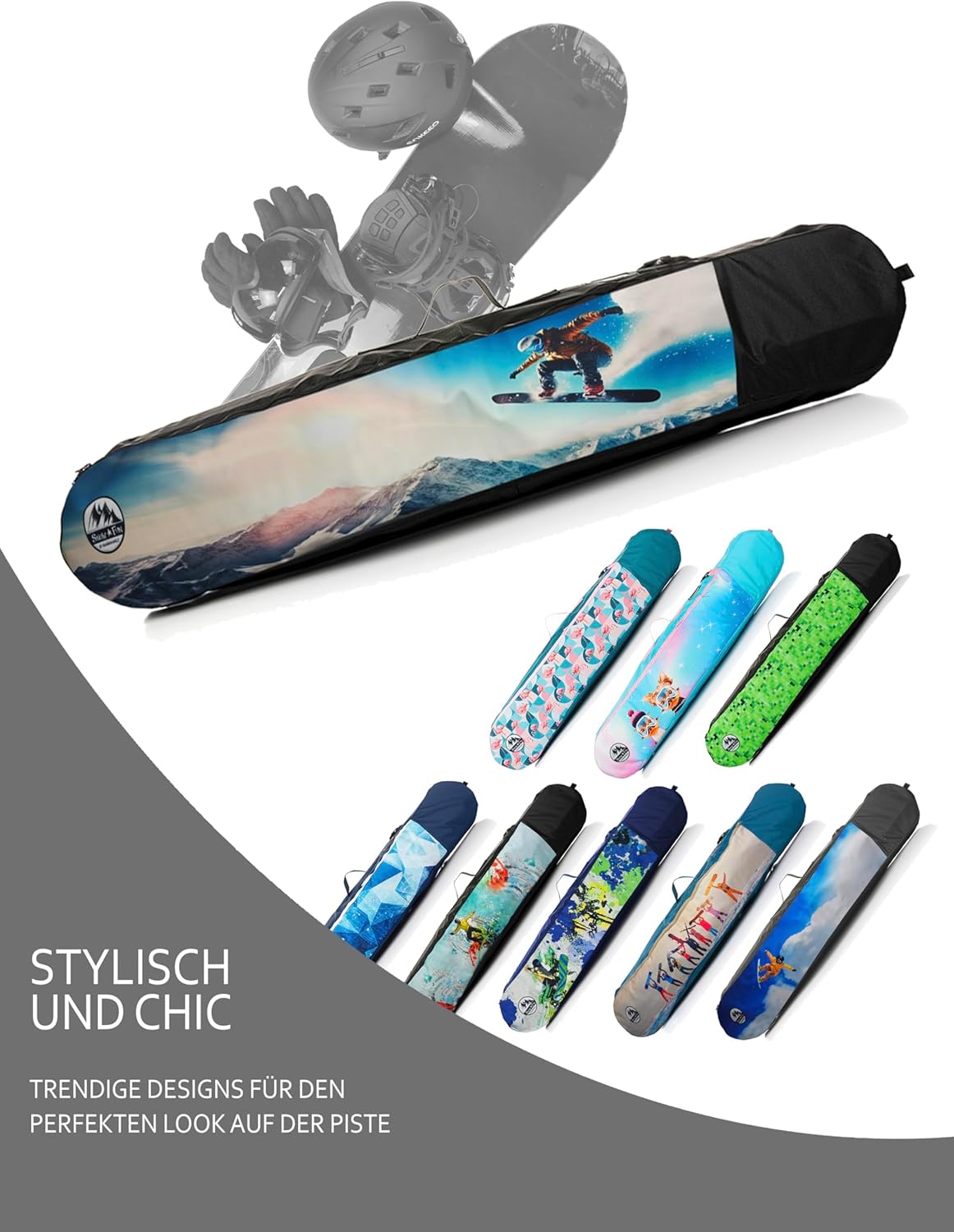 Kinder Snowboardrucksack, Modell 08 150cm