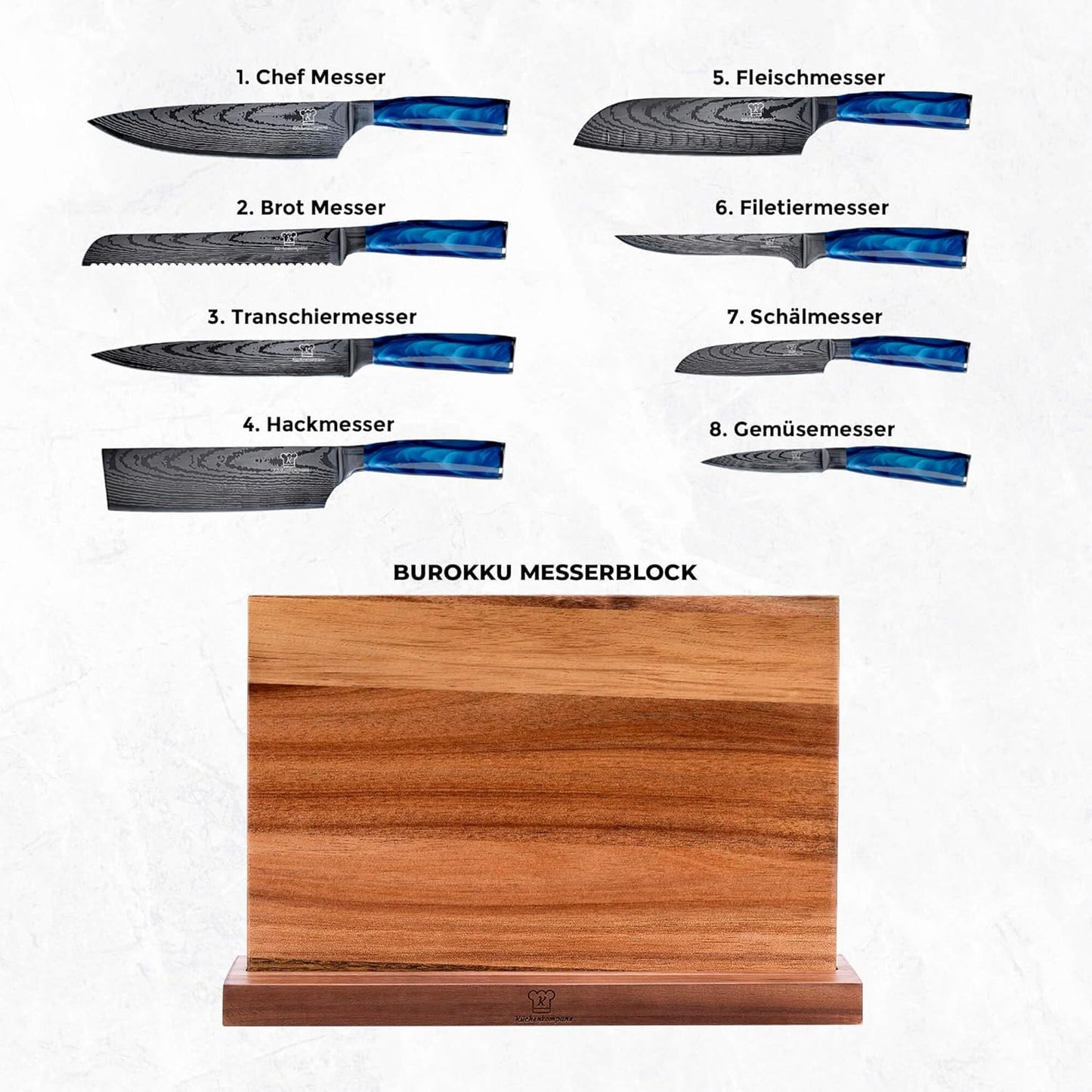 Messerset Shiburu mit Messerblock, Bundle Shiburu