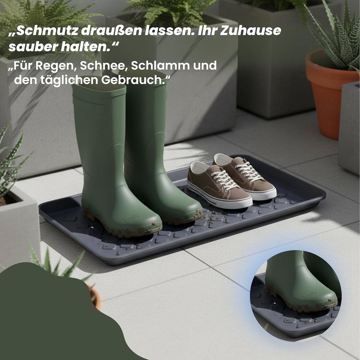 2er-Set Schuhabtropfschalen, 2 Stück
